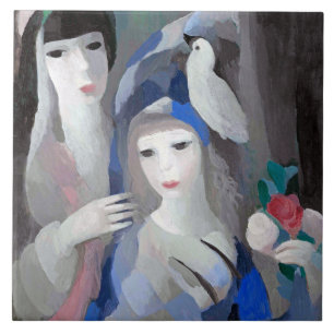 Azulejo Dos damas y paloma, Marie Laurencin