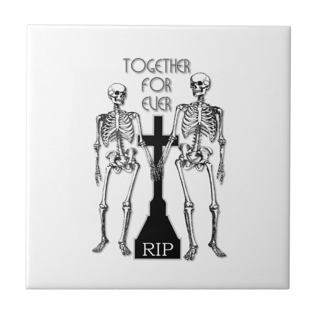 Azulejo Dos esqueletos enamorados (Frente)