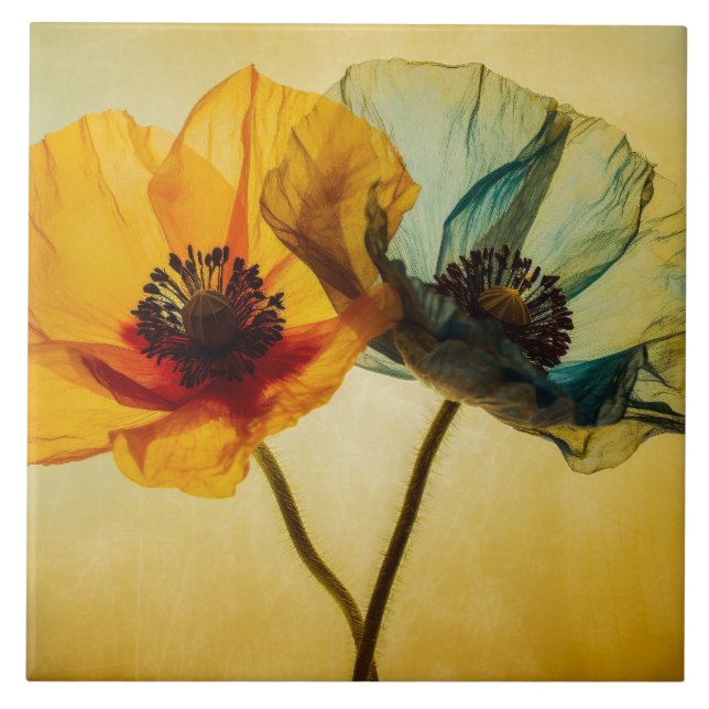 Azulejo Dos flores (Frente)