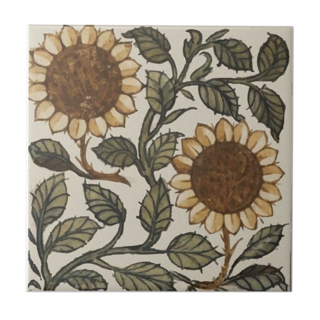 Azulejo Dos girasoles (Frente)