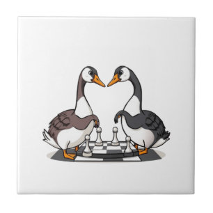 Azulejo Dos juegos de ajedrez en Geese