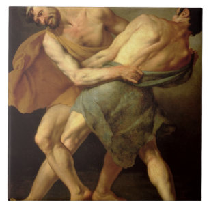 Azulejo Dos luchadores
