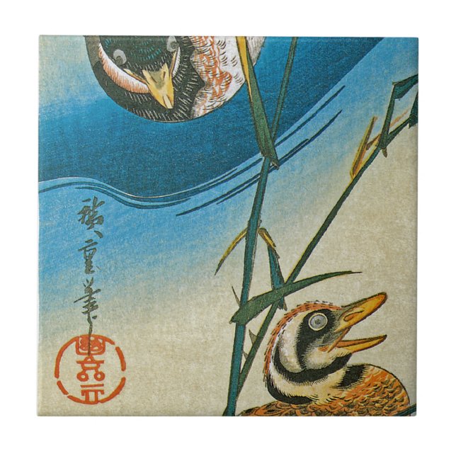 Azulejo Dos Patos Nadando Entre Leche (Frente)