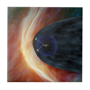 Azulejo Dos Vehículos Espaciales De Voyager Que Exploran E