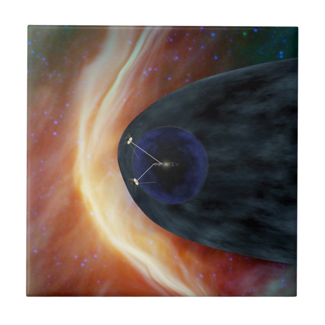 Azulejo Dos Vehículos Espaciales De Voyager Que Exploran E (Frente)