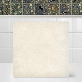 Azulejo Dosel para gato de William Morris en crema blanca