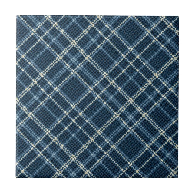 Azulejo Dotted checkered pattern. Gray-blue. (Frente)