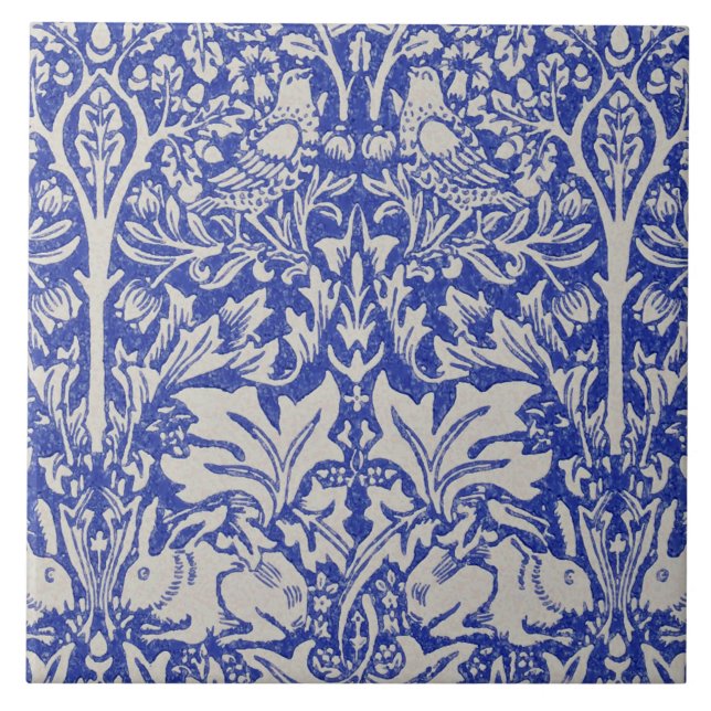 Azulejo Dove y Conejo, William Morris (Frente)