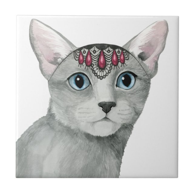 Azulejo Downton Cat | Bejeweld (Frente)