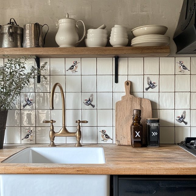 Azulejo Downy Woodpecker (Subido por el creador)