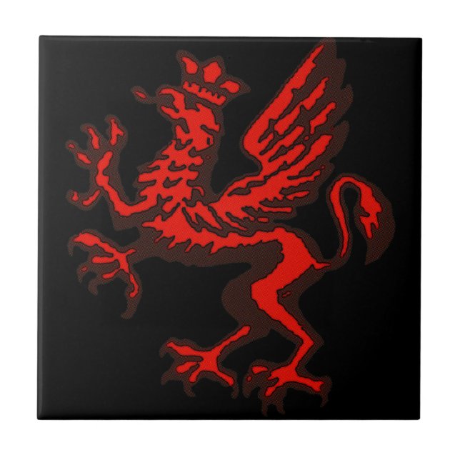 Azulejo Dragão vermelho (Frente)