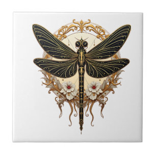 Azulejo Dragón Art Nouveau Elegante Steampunk