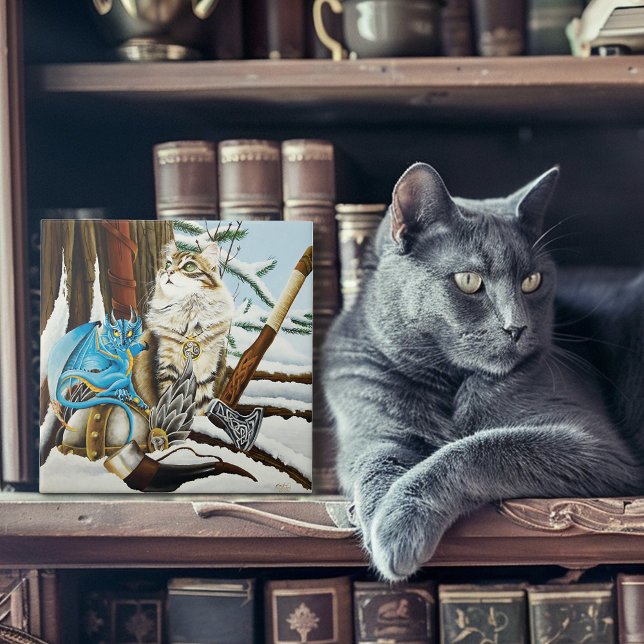Azulejo Dragón azul Viking Cat (Subido por el creador)