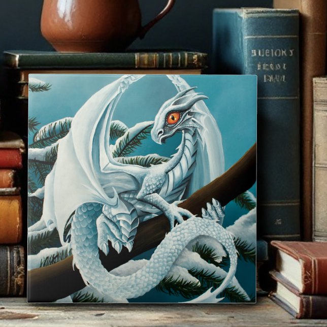 Azulejo Dragón de invierno blanco para bebés (Subido por el creador)