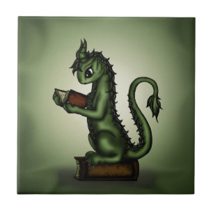 Azulejo Dragón del ratón de biblioteca