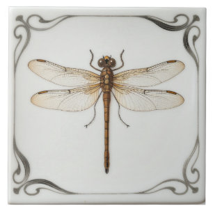 Azulejo Dragon Fly Insect Tile Cerámico