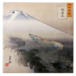 Azulejo Dragón que se alza hasta cielo