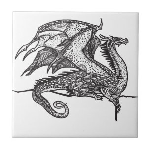 Azulejo Dragón real
