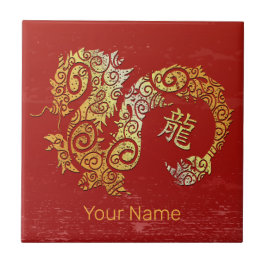 Azulejo Dragón Rótulo de Constelación de Horóscopo Zodiaco