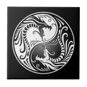 Azulejo Dragones de Yin Yang