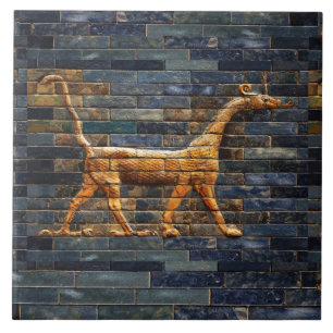 Azulejo DRAGONES SERPIENTE BABILONIOS Arte asirio antiguo
