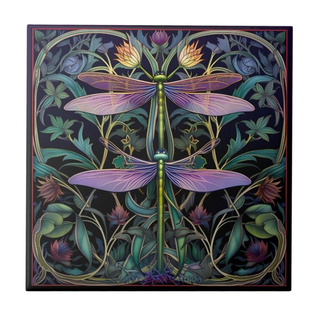 Azulejo Dragonflies Tile (Colección Swamp) (Frente)