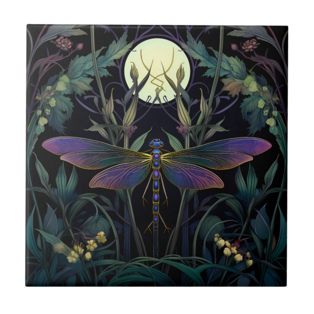 Azulejo Dragonfly Moon Tile (Colección de pantanos) (Frente)