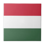 Azulejo Drapeau Hongrie tricolore<br><div class="desc">Le drapeau de la Hongrie est composé de trois bandes horizontales rouge, blanche et verte.</div>