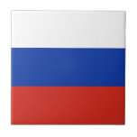 Azulejo Drapeau Russie tricolore<br><div class="desc">Le drapeau de la Russie est composé de trois bandes horizontales: blanche,  bleue et rouge.</div>