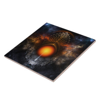 Azulejo Dream Orb Fractal Art Tile