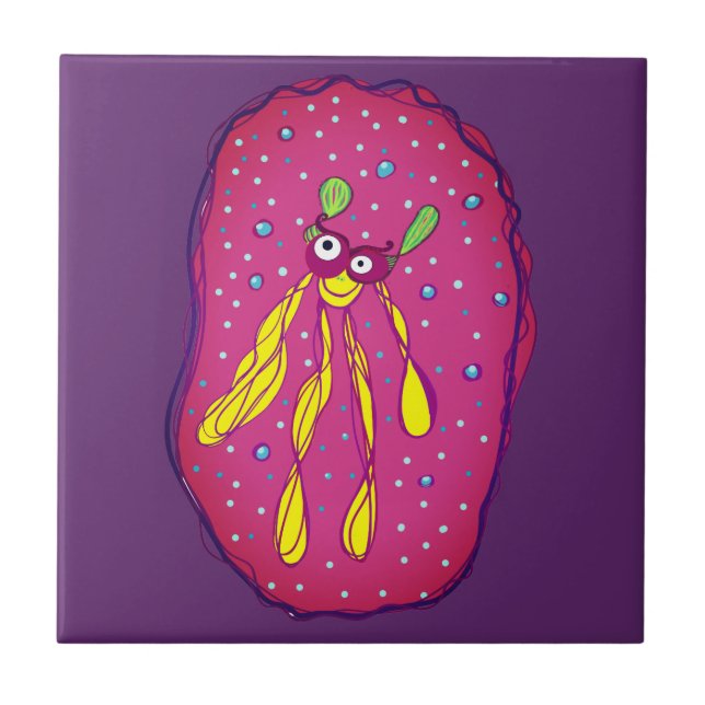 Azulejo Dream Swimmer Bug Personalizado Photo Tile (Frente)