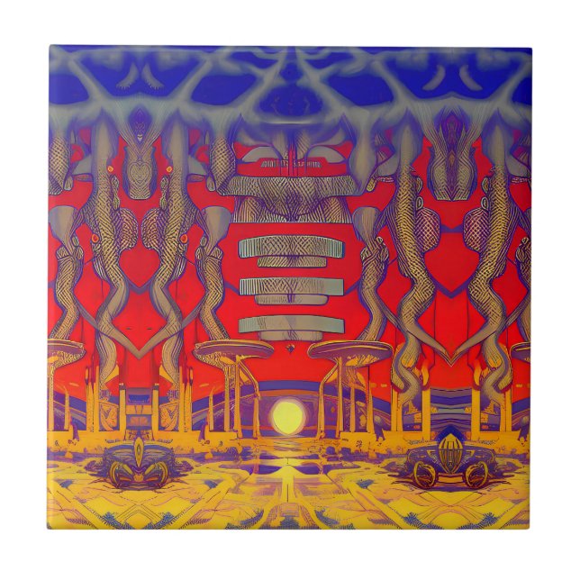 Azulejo Dreamland psicodélico (Frente)