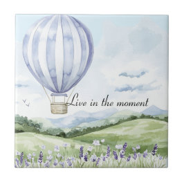 Azulejo Ducha de Novia Floral con Globos de Rayas de Lavan