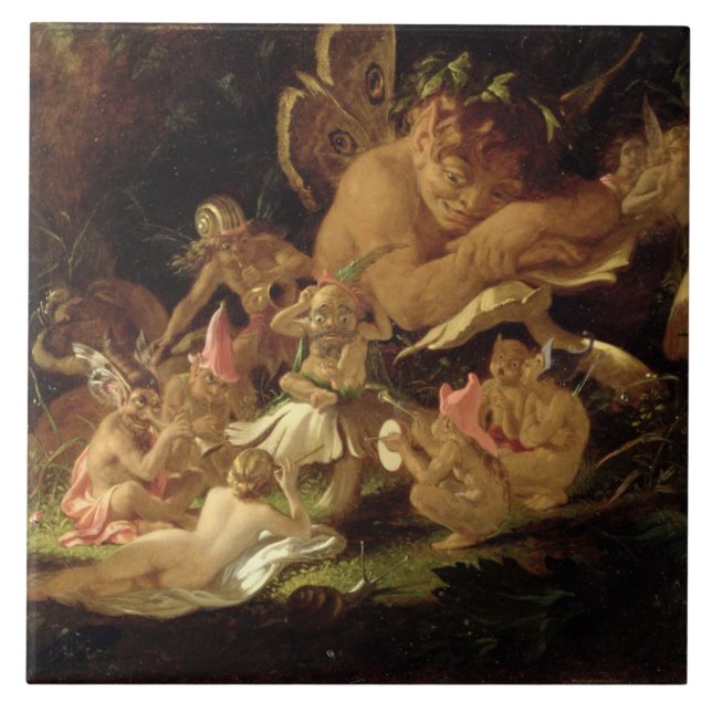 Azulejo Duende malicioso y hadas, 'de Dream de una noche (Frente)