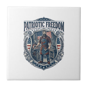Azulejo Dueño de pequeño negocio patriota