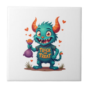 Azulejo Dulce o Truco Monstruo de Caramelos � Camiseta de