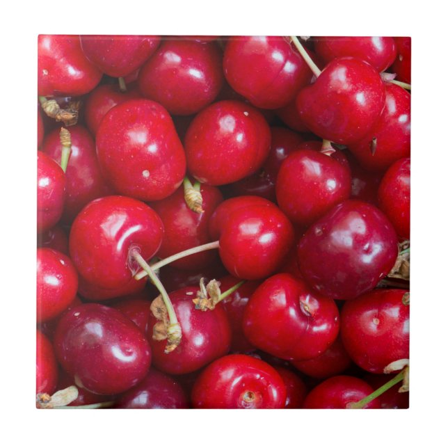 Azulejo Dulce patrón cereza cerámica (Frente)