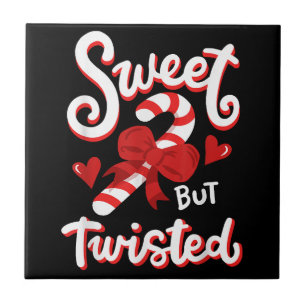 Azulejo Dulce Pero Divertido Bastón de Caramelo de Navidad