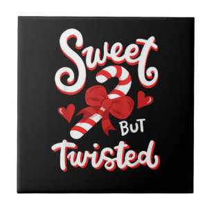 Azulejo Dulce Pero Divertido Santa De Caramelo De Navidad 
