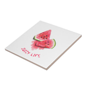 Azulejo Dulce sandía divertida Tile cerámico - Personaliza