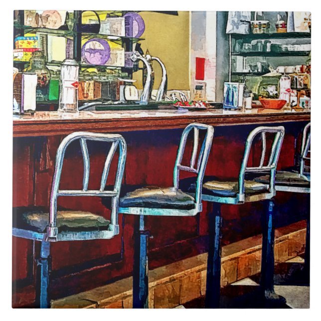 Azulejo Dulcería Con Fuente de Soda (Frente)