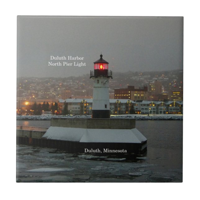 Azulejo Duluth Harbour North Pier Light tile (Frente)
