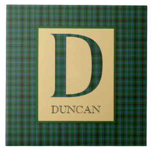 Azulejo Duncan Tartan Monogram D