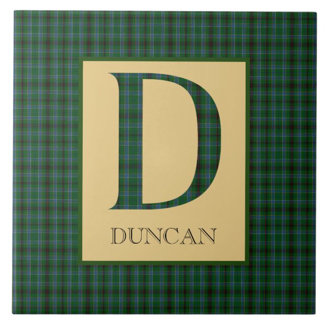 Azulejo Duncan Tartan Monogram D (Frente)