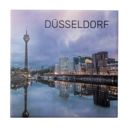 Azulejo Dusseldorf Skyline Alemania Holiday Sunset Souveni