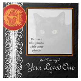 Azulejo E Monograma "En memoria de tu ser querido"