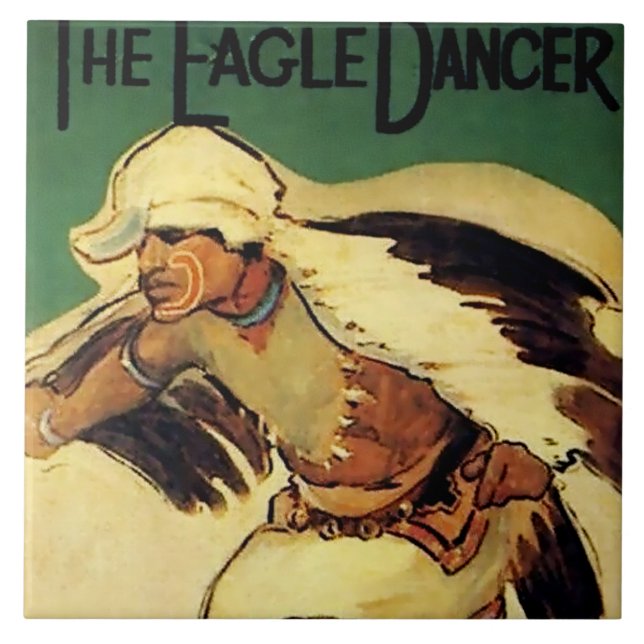 Azulejo “Eagle Dancer” Western Art by Gerald Cassidy (Frente)