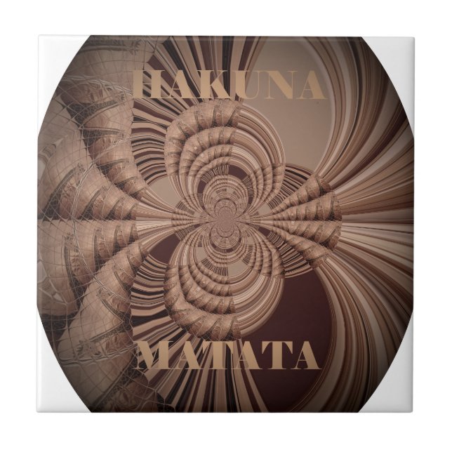 Azulejo Earthy Hakuna Matata Art Print (Frente)