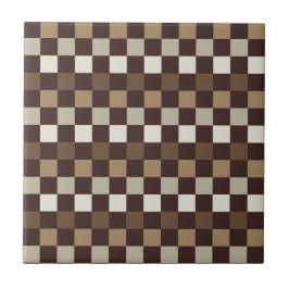 Azulejo Earthy minerals checkerboard pattern
