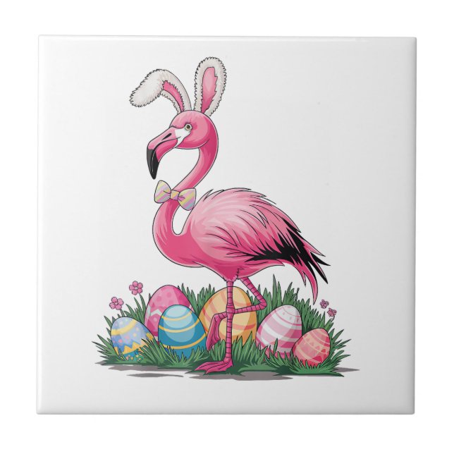 Azulejo Easter Flamingo T-Shirt (Frente)